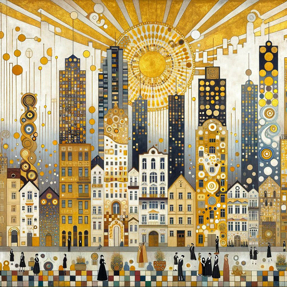 Diamond Painting - Full Round - City Crowds (40*40CM)