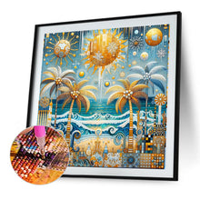 Load image into Gallery viewer, Diamond Painting - Full Round - Seaside coconut trees (40*40CM)
