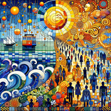 Load image into Gallery viewer, Diamond Painting - Full Round - Sea and land boats (40*40CM)
