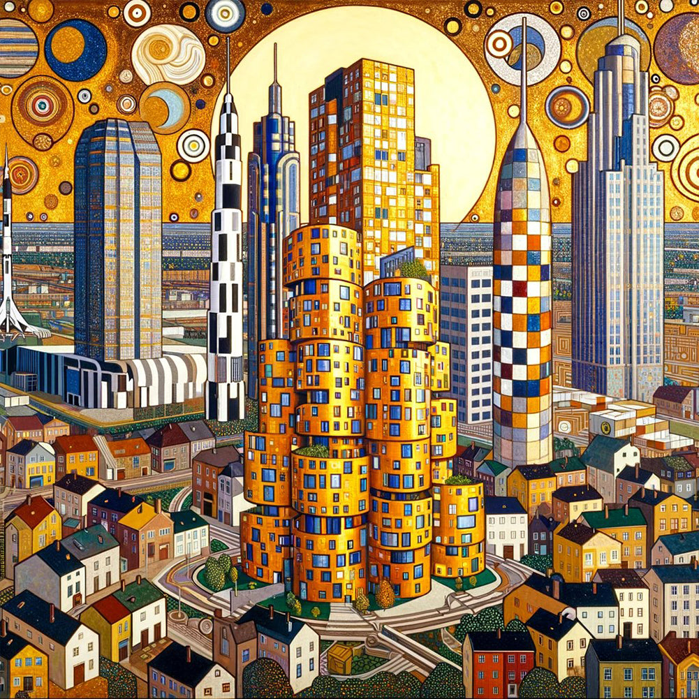 Diamond Painting - Full Round - High-rise buildings (40*40CM)