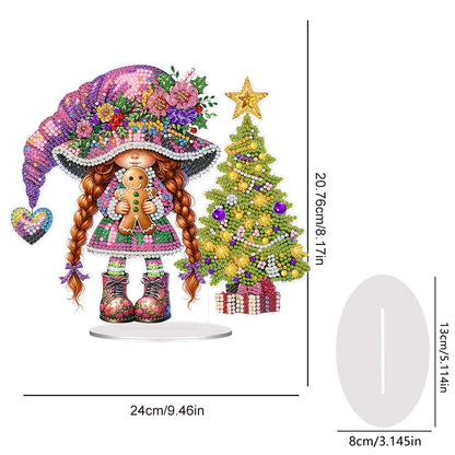 Acrylic Special Shape Girl Diamond Painting Desktop Decors for Home Office Decor