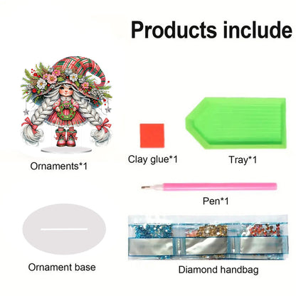 Acrylic Special Shape Girl Diamond Painting Desktop Decors for Home Office Decor