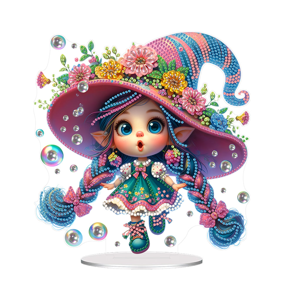 Acrylic Special Shape Cat Desktop Diamond Art Kits Rhinestones Desktop Ornaments