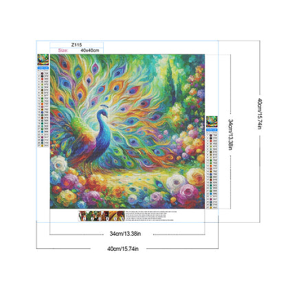 Diamond Painting - Full Round - Animals and flowers (40*40CM)