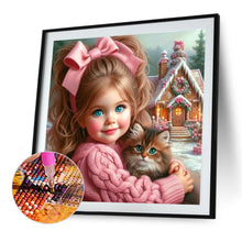 Load image into Gallery viewer, Diamond Painting - Full Round - Blue-eyed cute girl (40*40CM)
