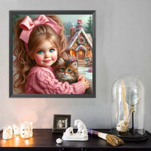 Load image into Gallery viewer, Diamond Painting - Full Round - Blue-eyed cute girl (40*40CM)
