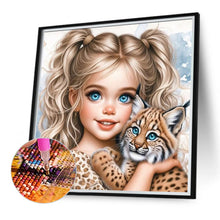Load image into Gallery viewer, Diamond Painting - Full Round - Big eyes cute girl (40*40CM)

