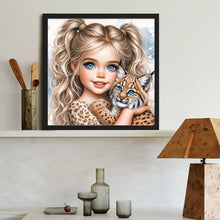Load image into Gallery viewer, Diamond Painting - Full Round - Big eyes cute girl (40*40CM)
