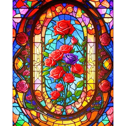 AB Diamond Painting - Full Round - Glass Art - roses (40*50CM)