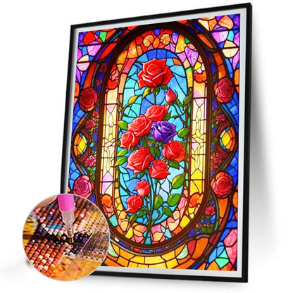 AB Diamond Painting - Full Round - Glass Art - roses (40*50CM)
