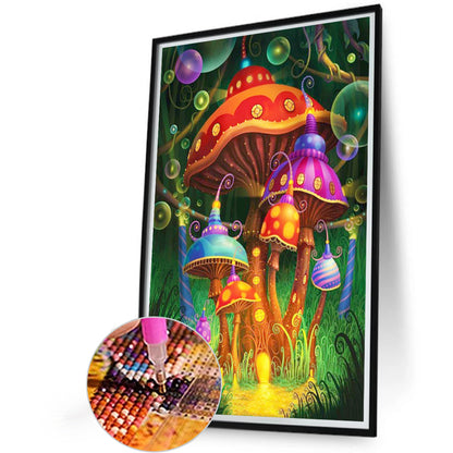 AB Diamond Painting - Full Round - Colorful mushroom house (40*60CM)