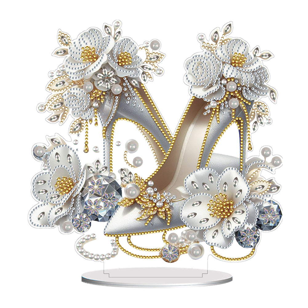 Acrylic Special Shape Elegant High Heels 5D DIY Diamond Art Tabletop Decorations