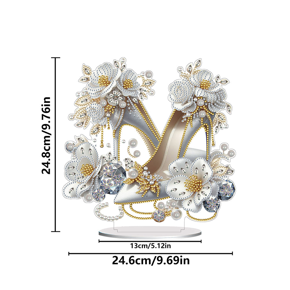 Acrylic Special Shape Elegant High Heels 5D DIY Diamond Art Tabletop Decorations