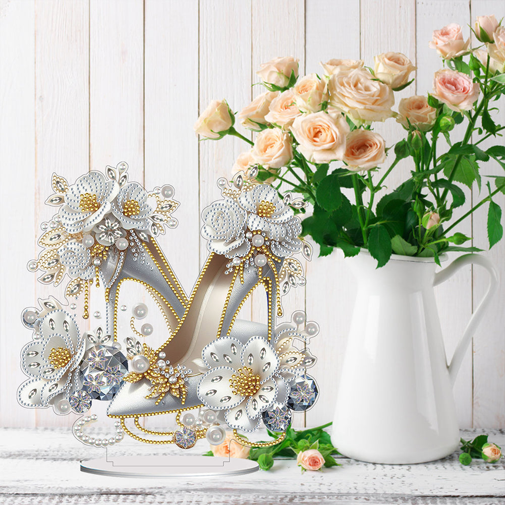 Acrylic Special Shape Elegant High Heels 5D DIY Diamond Art Tabletop Decorations