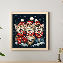 Load image into Gallery viewer, Diamond Painting - Full Round - Happy cat in winter (30*30CM)
