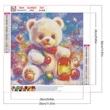 Load image into Gallery viewer, Diamond Painting - Full Round - White bear in winter (30*30CM)
