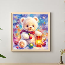 Load image into Gallery viewer, Diamond Painting - Full Round - White bear in winter (30*30CM)
