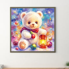 Load image into Gallery viewer, Diamond Painting - Full Round - White bear in winter (30*30CM)
