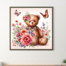 Load image into Gallery viewer, Diamond Painting - Full Round - Butterfly flower bear (30*30CM)

