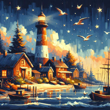 Load image into Gallery viewer, Diamond Painting - Full Round - Seagull lighthouse (40*40CM)
