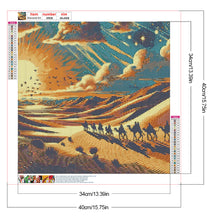 Load image into Gallery viewer, Diamond Painting - Full Round - Desert camel team (40*40CM)
