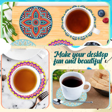Load image into Gallery viewer, 6Pcs Wooden Tree Of Life DIY Coaster Diamond Dot Kits Round Diamond Art Coasters
