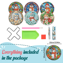 Load image into Gallery viewer, 6Pcs Wooden Tree Of Life DIY Coaster Diamond Dot Kits Round Diamond Art Coasters
