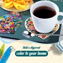 Load image into Gallery viewer, 6Pcs Wooden Tree Of Life DIY Coaster Diamond Dot Kits Round Diamond Art Coasters
