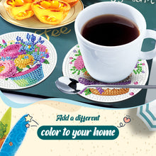 Load image into Gallery viewer, 6Pcs Wooden Tree Of Life DIY Coaster Diamond Dot Kits Round Diamond Art Coasters
