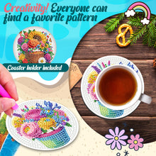 Load image into Gallery viewer, 6Pcs Wooden Tree Of Life DIY Coaster Diamond Dot Kits Round Diamond Art Coasters
