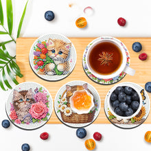 Load image into Gallery viewer, 6Pcs Wooden Tree Of Life DIY Coaster Diamond Dot Kits Round Diamond Art Coasters
