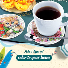 Load image into Gallery viewer, 6Pcs Wooden Tree Of Life DIY Coaster Diamond Dot Kits Round Diamond Art Coasters
