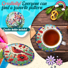 Load image into Gallery viewer, 6Pcs Wooden Tree Of Life DIY Coaster Diamond Dot Kits Round Diamond Art Coasters
