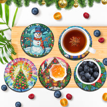 Load image into Gallery viewer, 6Pcs Wooden Tree Of Life DIY Coaster Diamond Dot Kits Round Diamond Art Coasters
