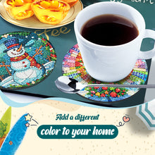 Load image into Gallery viewer, 6Pcs Wooden Tree Of Life DIY Coaster Diamond Dot Kits Round Diamond Art Coasters
