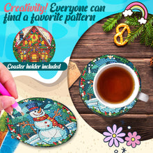 Load image into Gallery viewer, 6Pcs Wooden Tree Of Life DIY Coaster Diamond Dot Kits Round Diamond Art Coasters
