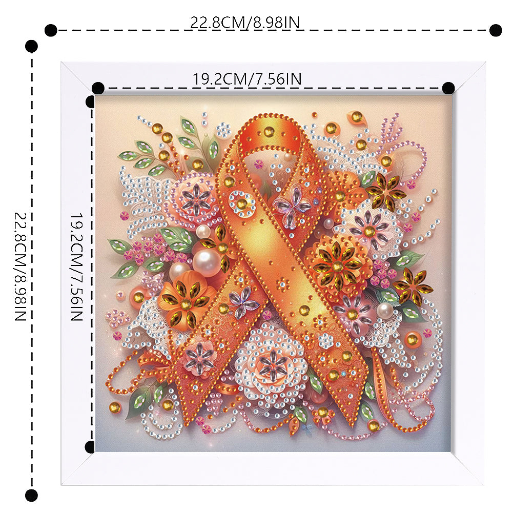 Diamond Painting - Partial Special Shaped - Orange Bow Tie (with frame) (2*19.2CM)