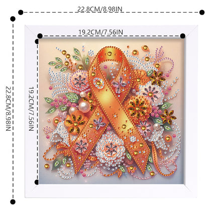 Diamond Painting - Partial Special Shaped - Orange Bow Tie (with frame) (2*19.2CM)