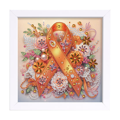 Diamond Painting - Partial Special Shaped - Orange Bow Tie (with frame) (2*19.2CM)