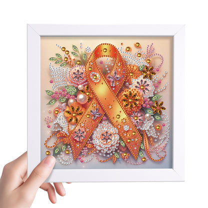 Diamond Painting - Partial Special Shaped - Orange Bow Tie (with frame) (2*19.2CM)