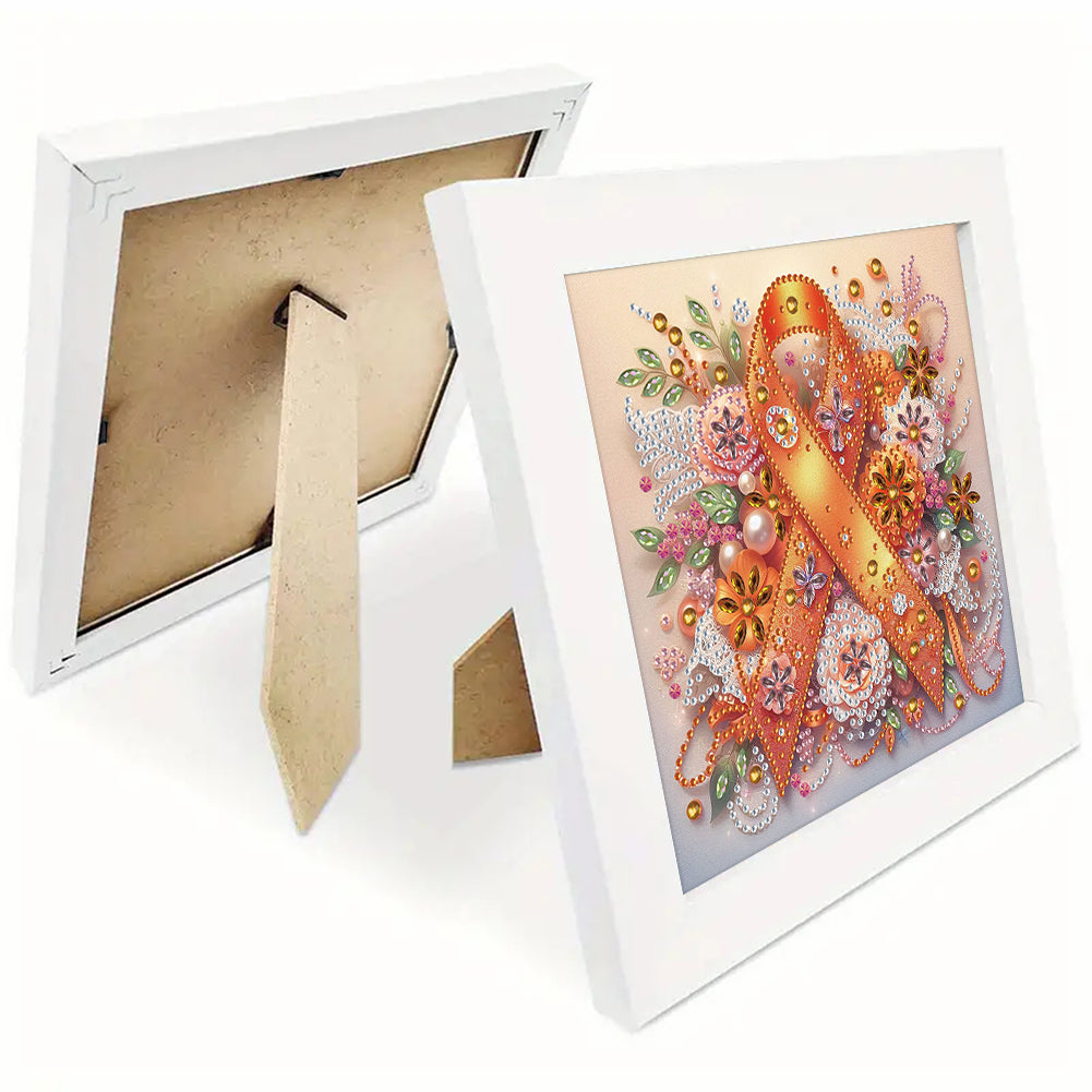 Diamond Painting - Partial Special Shaped - Orange Bow Tie (with frame) (2*19.2CM)