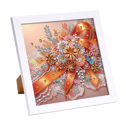 Diamond Painting - Partial Special Shaped - Orange Bow Tie (with frame) (2*19.2CM)
