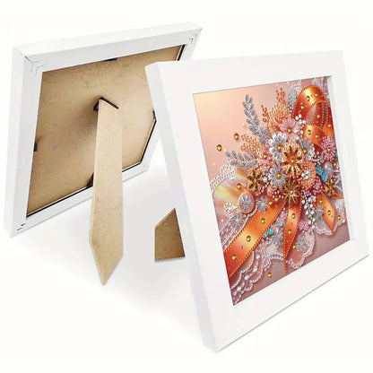 Diamond Painting - Partial Special Shaped - Orange Bow Tie (with frame) (2*19.2CM)