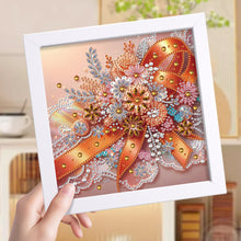 Load image into Gallery viewer, Diamond Painting - Partial Special Shaped - Orange Bow Tie (with frame) (2*19.2CM)
