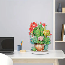 Load image into Gallery viewer, Acrylic Cactus Pot 5D DIY Diamond Art Tabletop Decorations for Home Office Decor
