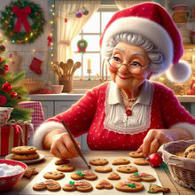 Load image into Gallery viewer, Diamond Painting - Full Round - Grandma making cookies (30*30CM)
