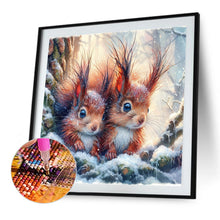 Load image into Gallery viewer, Diamond Painting - Full Square - Small animals in the snow (30*30CM)
