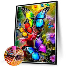 Load image into Gallery viewer, Diamond Painting - Full Round - Butterflies and flowers (40*50CM)
