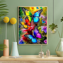Load image into Gallery viewer, Diamond Painting - Full Round - Butterflies and flowers (40*50CM)
