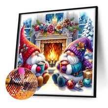 Load image into Gallery viewer, Diamond Painting - Full Round - Gnome by the fireplace (55*55CM)
